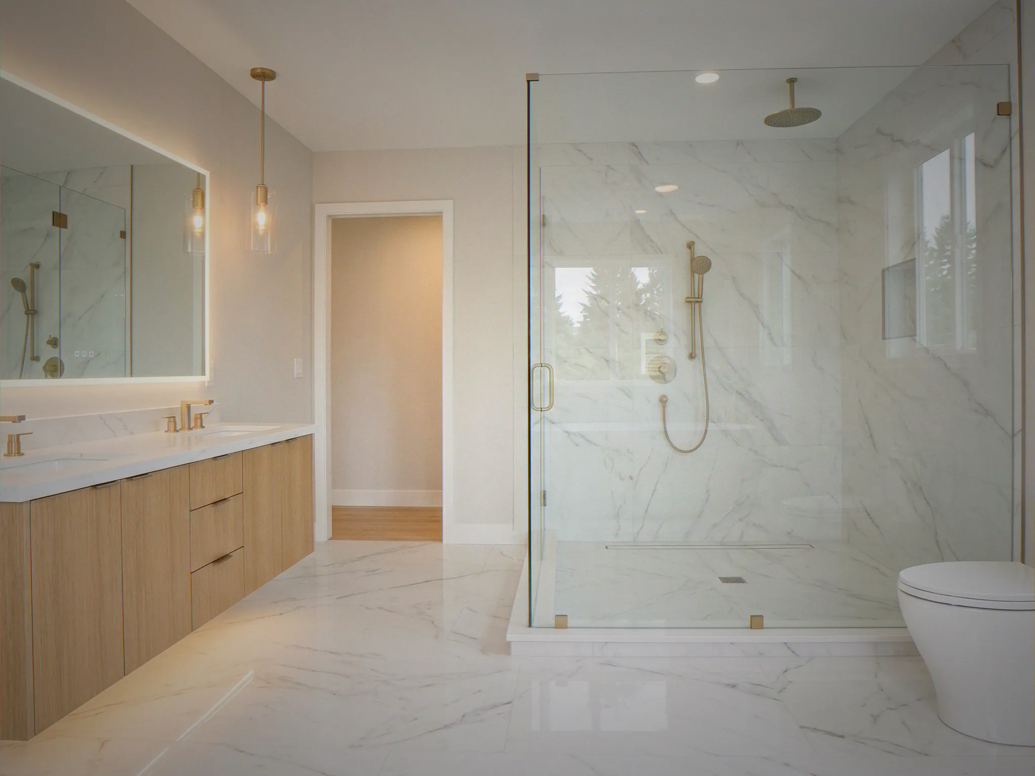 Electric radiant heated tile floor installation — Lake Tapps, WA