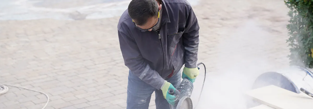 Cutting stone tile for a precise custom fit — Seattle, WA