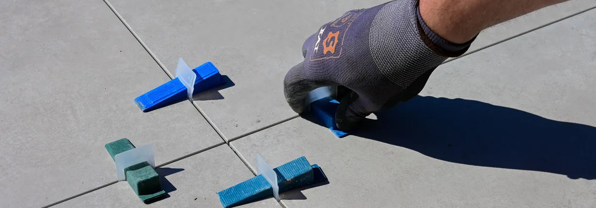 Tile leveling spacers ensuring a flat, lippage-free floor — Lake Tapps, WA