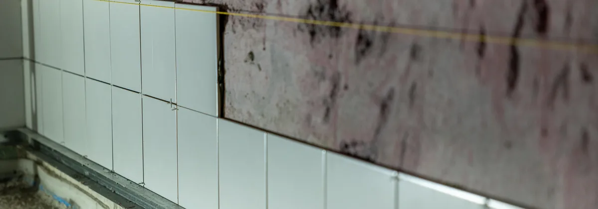 Wet room tile installation over waterproofing membrane — Seattle, WA